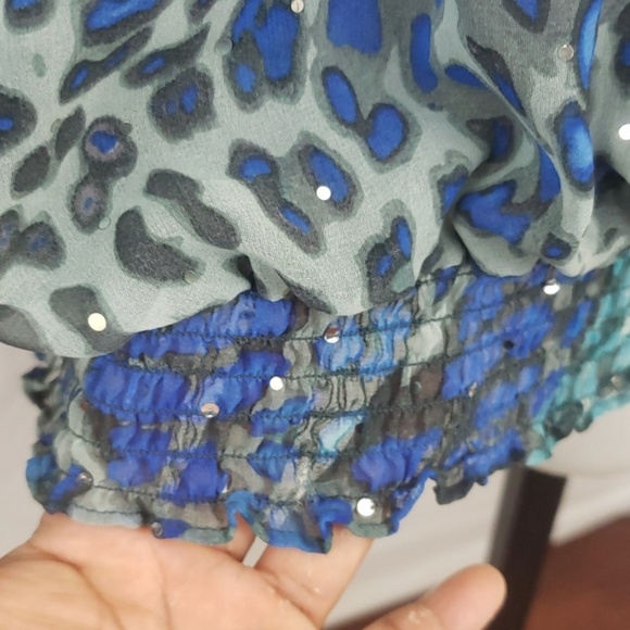 C.D Daniels 100% polyester transparent blou - Picture 4 of 6